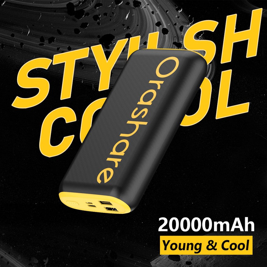 Orashare O20 Powerbank Fast Charging Large Capacity 20000mAh Dual USB Output