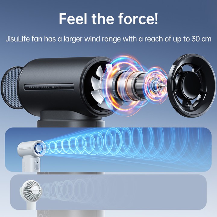 JISULIFE Handheld Fan Life9 Mini Portable Jet Fan 3600mAH/5000mAH
