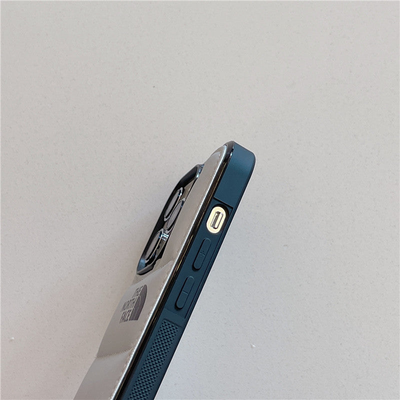 3D Puffer IPhone Case For IPhone 16 Pro MAX 12 13 14 15 Pro Max 7 8 Plus Mini XS Casing North Fashion Luxury Cotton Filled Down Jacket