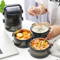 Double Layer Lunchbox Stainless Steel Food Container Leakproof Dinnerware