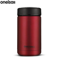 ONEISALL 400ml Portable Stainless Steel Vacuum Flask Mini Thermos Cup Leak-proof Water Bottle