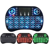 I8 2.4GHz Wireless Mini Touch-pad and Keyboard with 3-Colors Back-light