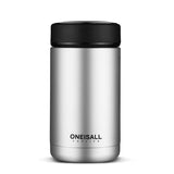 ONEISALL 400ml Portable Stainless Steel Vacuum Flask Mini Thermos Cup Leak-proof Water Bottle